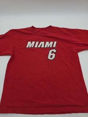 Miami Heat T-Shirt Womens Large Red Lebron James NBA.#38286