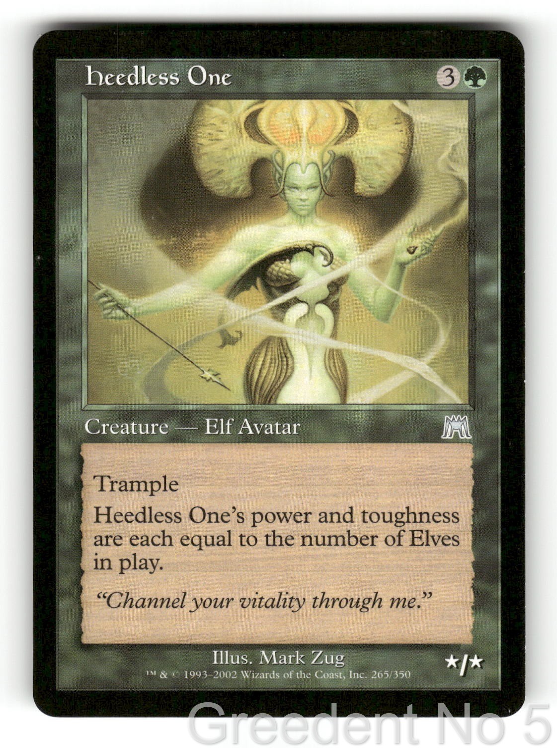 Heedless One 265 Uncommon Onslaught Magic: The Gathering Lightly Played