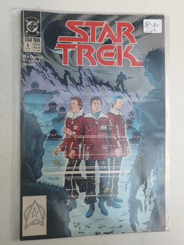 Star Trek #5 DC COMICS FEB 1990 VF  Bagged Kirk Spock McCoy Cover by Fry & Starr