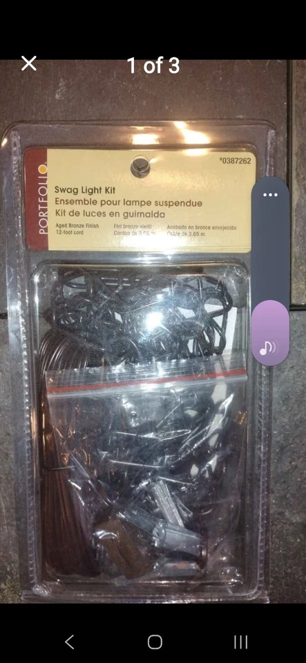 Kit de luces Portfolio Swag 0387262 acabado bronce envejecido (cable de 12 pies) Foto 2 de 4