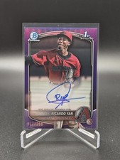 Ricardo Yan 2025 Bowman Chrome AUTO Prospect PURPLE REFRACTOR /250 RC