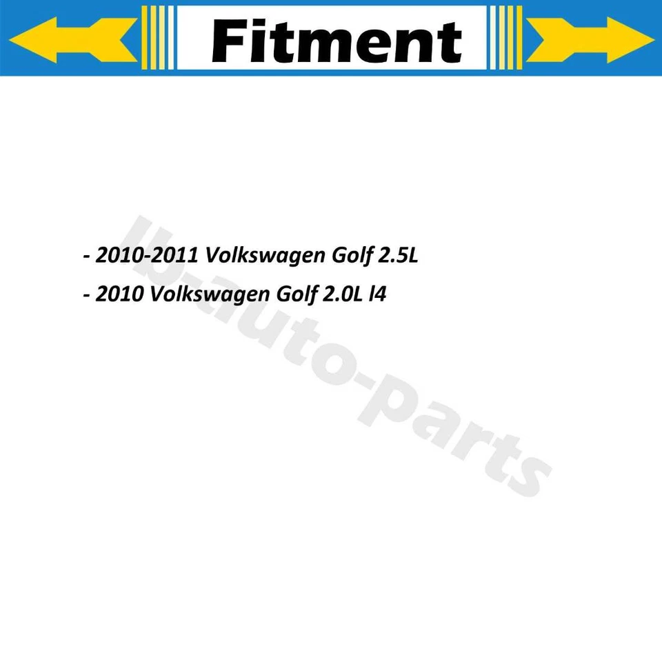 Комплект переднего заднего тормозного шланга первого стопора для 2010 Volkswagen Golf 2,0 л 4x - Изображение 2 из 4
