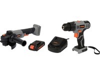 Akku Winkelschleifer + Bohrschrauber Set 20V, 125Mm (1Xakku 2Ah+LadegeräT)