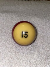 Vintage Pool Ball Number 15 Billiard
