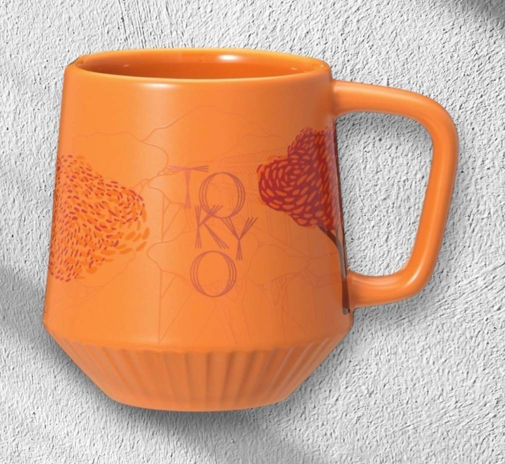 Starbucks Reserve Roastery Tokyo Japan Fall Pleated Mug Orange