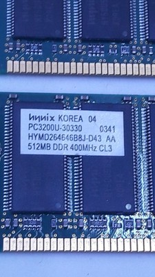 HYNIX HYMD264646B8J-D43 DDR PC3200 1 GB (2 * 512 MB) KIT IBM FRU 73P2684