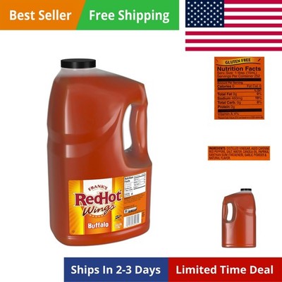 Buffalo Wings Sauce, 1 gal - 1 Gallon Bulk Container of Buffalo Hot Sauce wit...