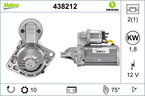 Valeo Anlasser (438212) FüR Opel Astra H J Mk V (H) Corsa D VI (J) Meriva B-image