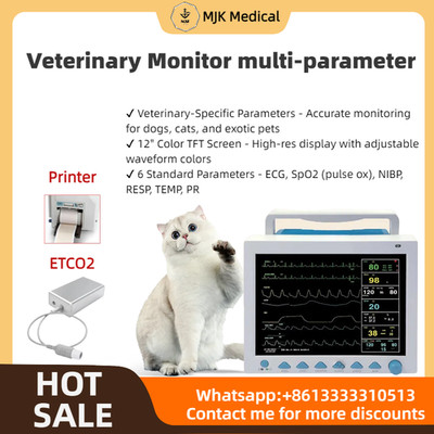 Veterinary Monitor CMS8000 VET w/ Printer & ETCO2 for Pets, Animals, Vet