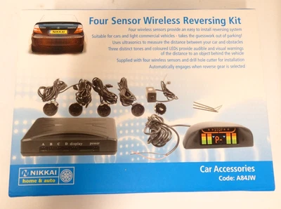 Nikkai Four Sensor Reversing Kit Car Parking Sensors LED Display Hole Saw (Had) - Image 1 of 4