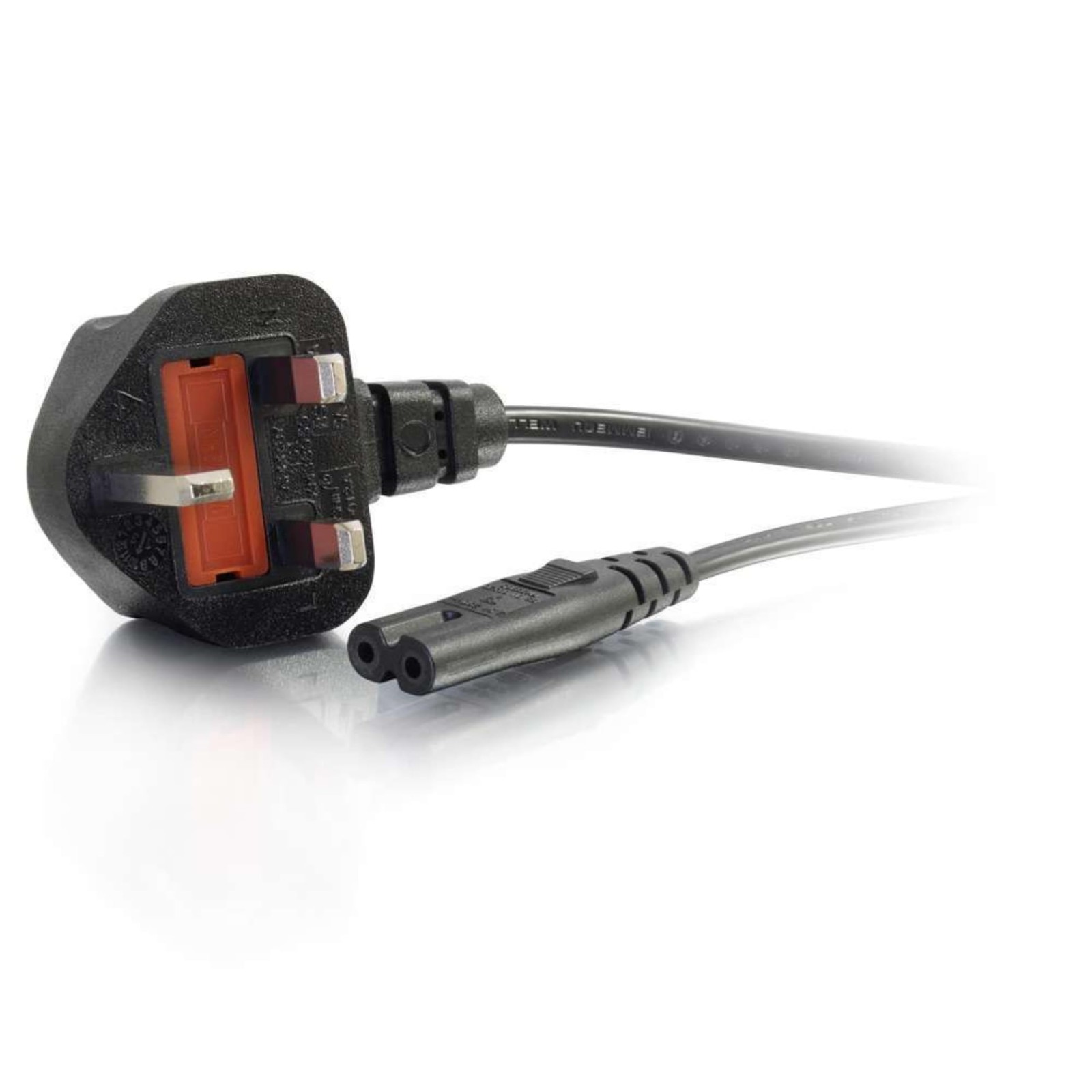 C2G 80612 2m C7 Power Cable (BS1363 to IEC 60320C7) Power Cord Black