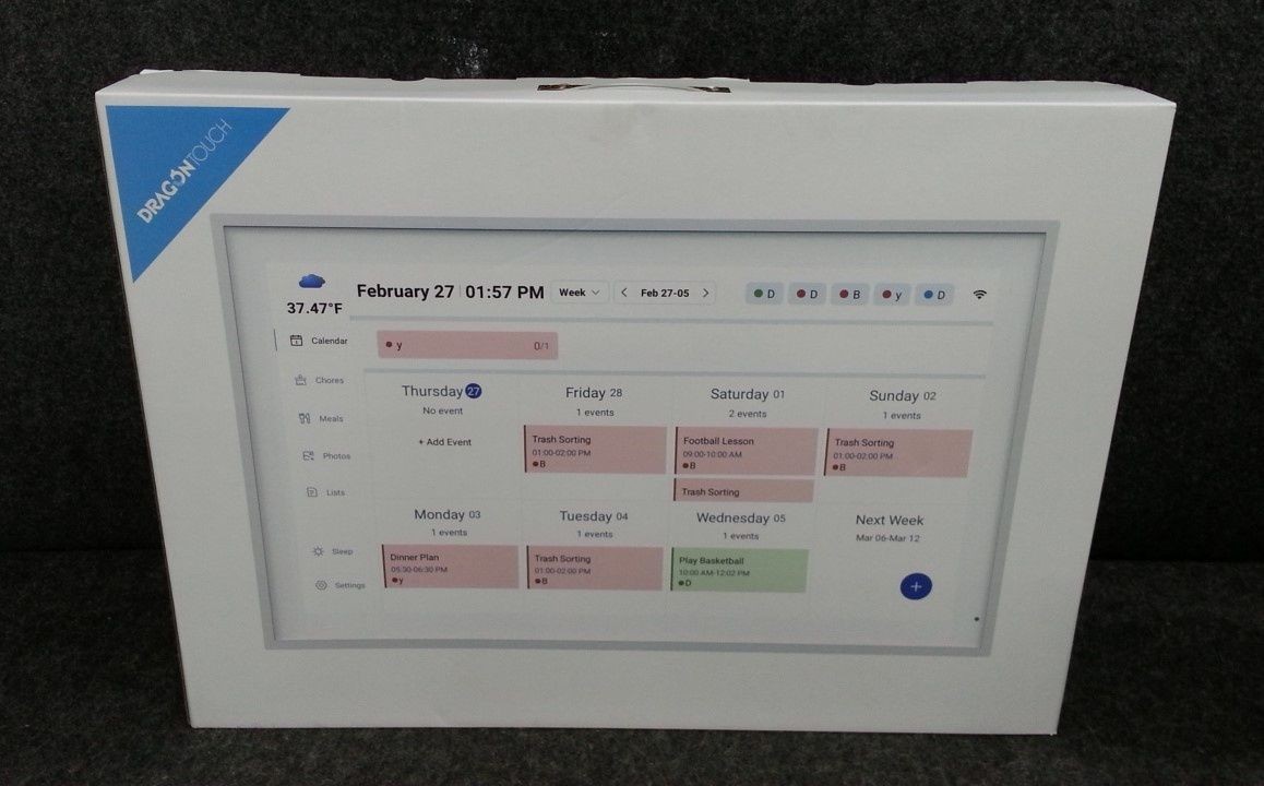 Digital Photo Frame Box DRAGON TOUCH TM21 Wi-Fi Digital Calendar Photo Frame 21.5