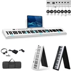 Folding Piano Keyboard 88 Key Portable Piano Semi-Weighted Key MIDI Bluetooth