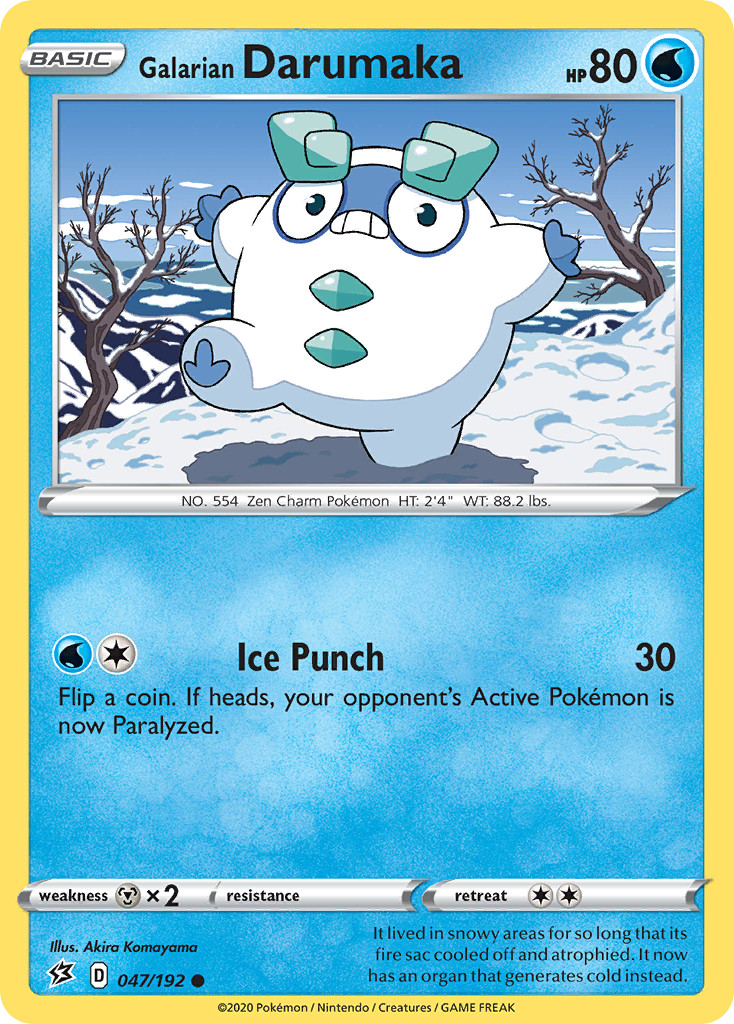 Galarian Darumaka 47/192 Common | Rebel Clash | Pokemon Card
