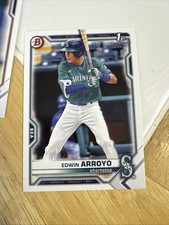 EDWIN ARROYO 2021 BOWMAN 1st EDITION CARD BD74 MARINERS/REDS (FIRST ROOKIE BASE)