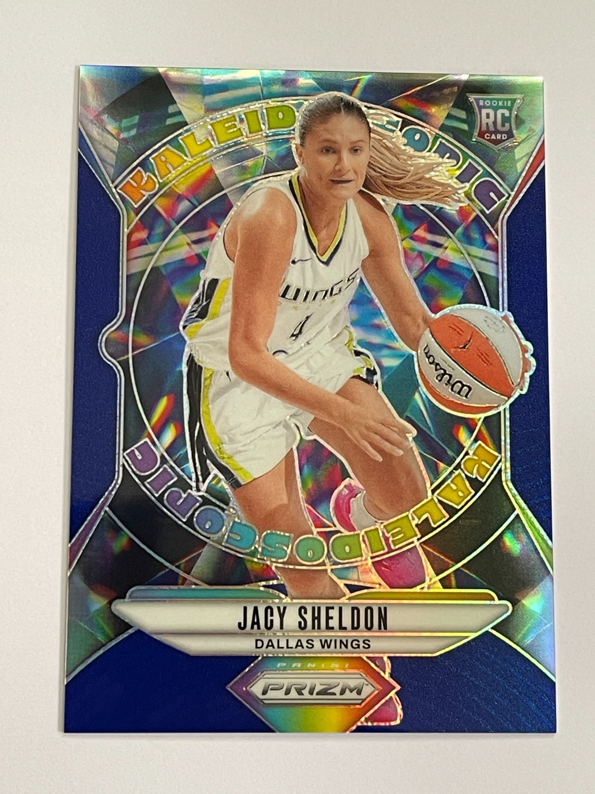 2024 Panini WNBA Prizm Wings Jacy Sheldon Blue Kaleidoscopic Rookie /49 #3