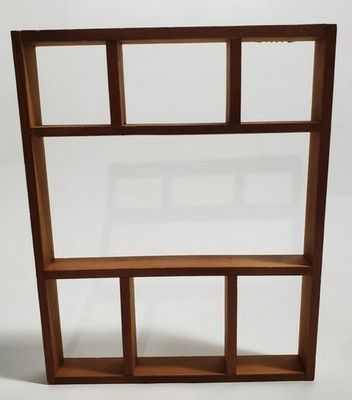 Wood Hanging Shelf Rustic Miniatures Display Knick-Knack Trinket Curio Country