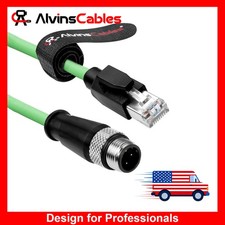 M12 D-Code 4Pin to RJ45 Ethernet Cable High-Flex for Industrial Camera Sensor 3m