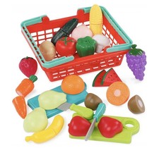 Battat Cooking Chef Role Play Toys Pretend Play Fruit Food Toy for Kids 37 pcs 