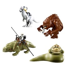 Star W,ars Kreaturen Set Jabba Rancor Tauntaun Dewback Figuren
