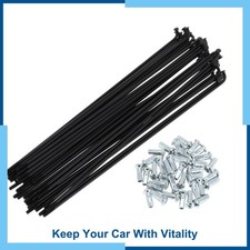 Bicycle Spokes 12G 200mm Length Bike Wheel Spokes Carbon Steel Black 1 Set