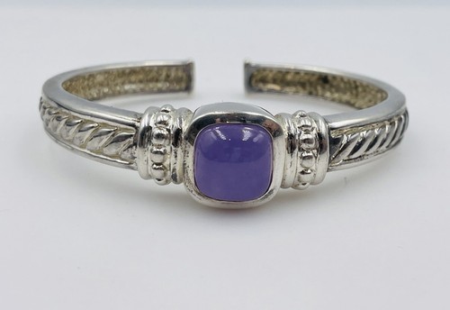 Bracelet manchette articulé Judith Ripka en argent sterling améthyste - Photo 1/5
