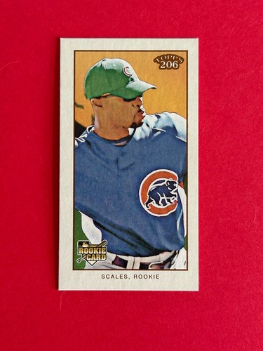 Bobby Scales 2009 Topps 206 (RC,SSP, SN) Mini Rookie Card #’d 11/99 Chicago Cubs - Bild 1 von 3
