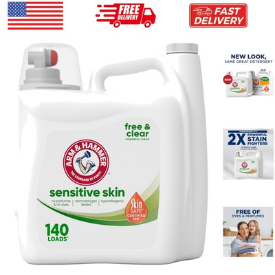 #ad #ad Sensitive Skin Free amp; Clear 140 Loads Liquid Laundry Detergent 140 Fl oz $24.38