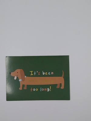 Cute greeting card It's Been Too Long Dog 