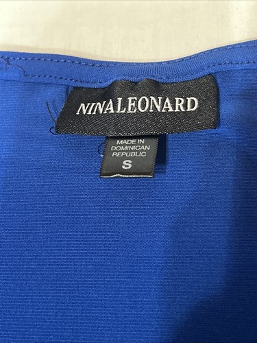 Nina Leonard Women’s Jumpsuit Sleeveless Blue Wide Leg Size Small Rd Description - 第 4/10 張圖片