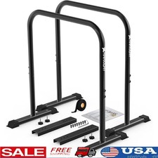 Adjustable Dip Bar Parallel Bars Heavy Duty Dip Station Stand for Home Workout