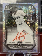 2026 Bowman Marconi German 1st Auto Black and White Shimmer Refractor Red Ink SP