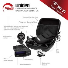 Uniden R8w Kit Extreme Long Range Laser Radar Detector GPS 360 Wi-Fi Bluetooth