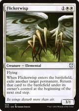 Flickerwisp 24 KHC Kaldheim Elemental MTG Flying White Wings Uncommon Enecio NM