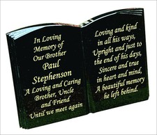 Personalisierter Gedenkstein Grabstein Buchgestaltung eigener Wortlaut personalisiert