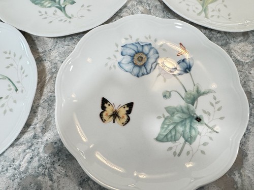 New Set of 6 Lenox Butterfly Meadow Accent Plates 9 inch Beautiful - Picture 8 of 22