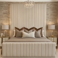 Luxury Velvet Ottoman Storage Bed Frame ? Wingback Headboard | Double & King Siz
