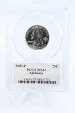 2003-P PCGS MS67 Alabama State Quarter Business Strike 25C