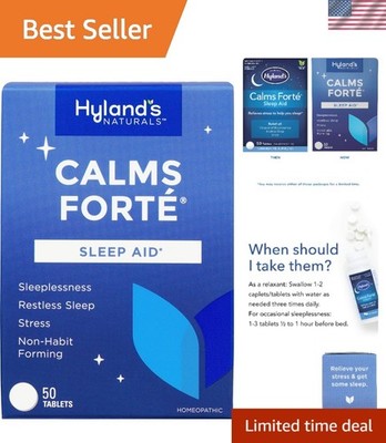 50 Count HYLANDS Calms Forte Tablets - Quick-Dissolving Natural Sleep Support