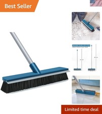 16 Inch Push Broom Outdoor Sweeping Squeegee Heavy Duty Garage Deck Patio