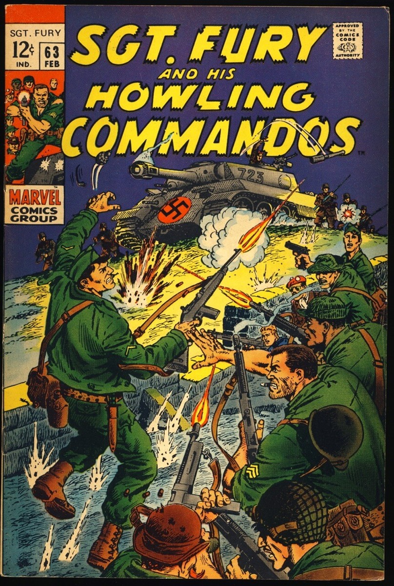 SGT FURY & HIS HOWLING COMMANDOS #63 1969 VF NAZI TANK COVER John