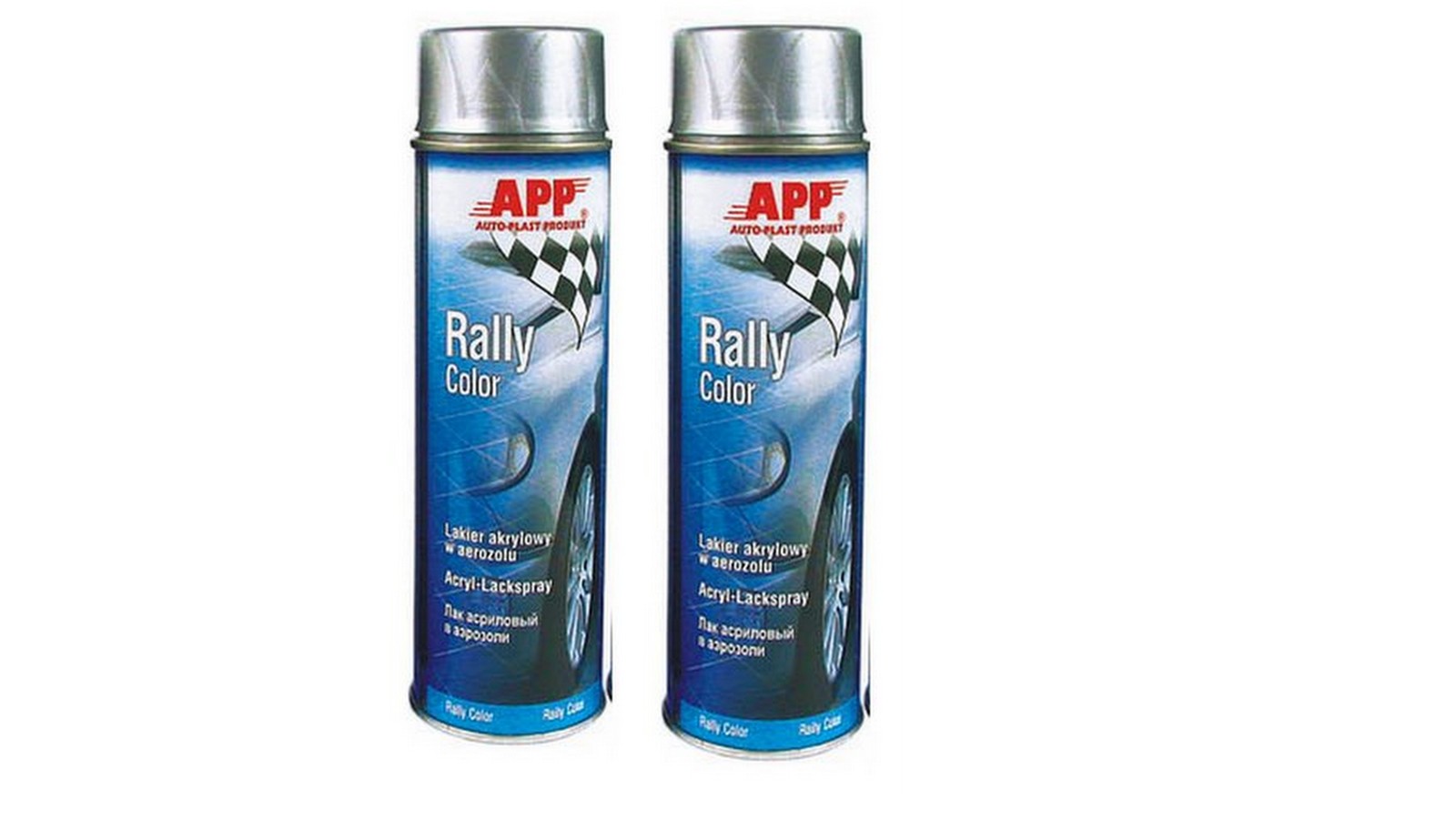 2 bombes de peintures alu argenté pour jante auto PE03 de 500ml