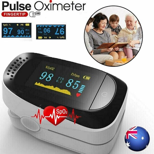 Digital Fingertip Pulse Oximeter Blood Oxygen Saturation Monitor Heart Rate Au - Bild 2 von 14