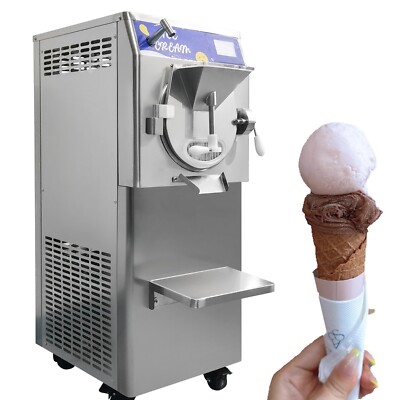 Wixkix Italian Ice Machine 48L/H Hard Serve Ice Cream Maker for Restaurant Bar