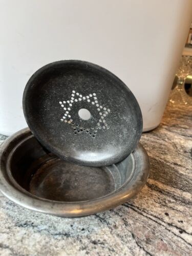 Versilberte ovale gewölbte Deckel Butter/Kaviarschale mit Metalleinsatz - Bild 3 von 4