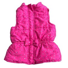 WONDERKIDS Hot Pink Polkadot 3T Toddler Puffer Vest