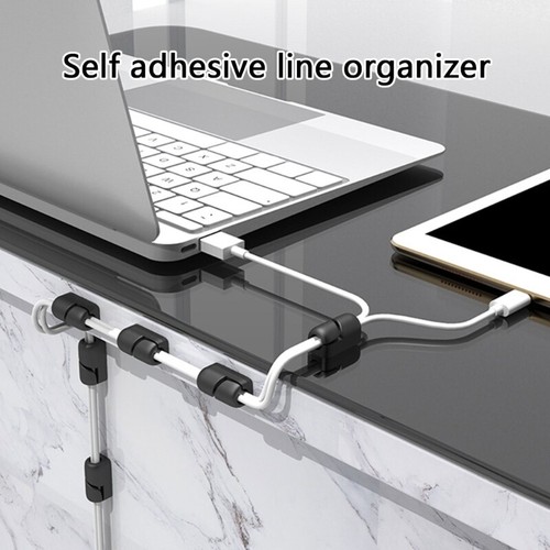 5Pcs Cable Organizers Wire Holder Flexible USB Cable Winder Silicone Management - Picture 4 of 14