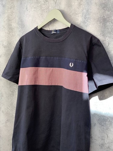 Fred Perry Striped T-Shirt Vintage 90s - Picture 3 of 11