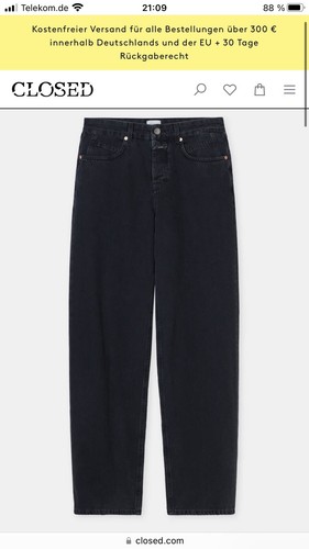 Closed Wide Jeans Nikka 27 Dark Grey Baumwolle Salt Pepper Optik - Bild 6 von 8