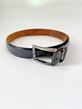 Remo Tulliani Leather Belt Mens 36 Black Italian Calfskin USA Made Dress